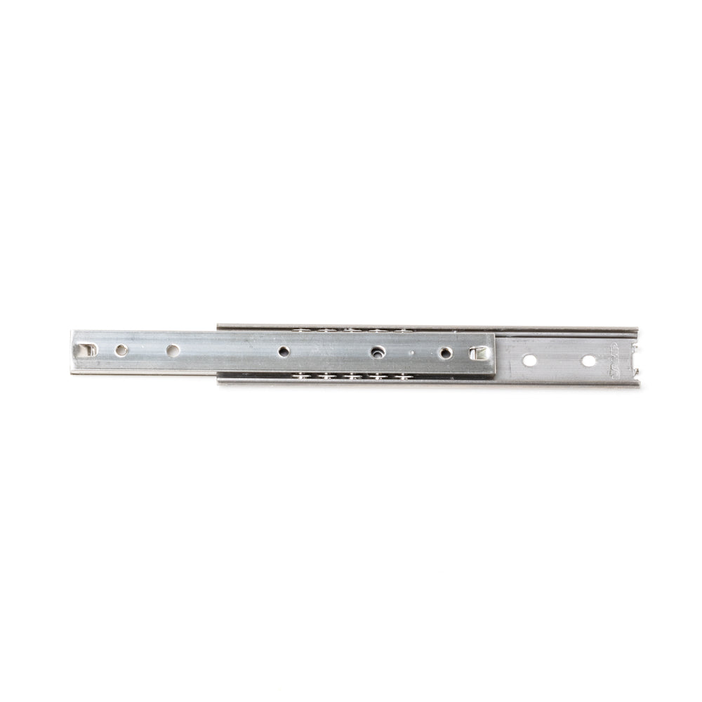 Stainless steel mini drawer slide, bidirectional SCRW2-15S-100A, by Sugatsune / LAMP (Japan)