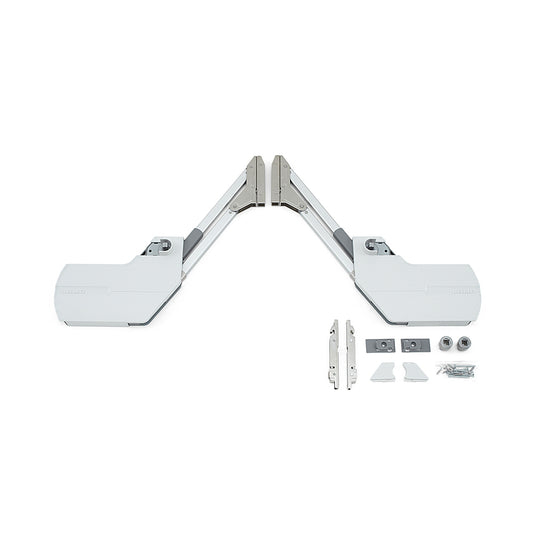 Raccord à volet relevable, à ouverture vers le haut SLU-ELAN-L4, pour une hauteur avant de 390 à 450 mm, de Sugatsune / LAMP (Japon)