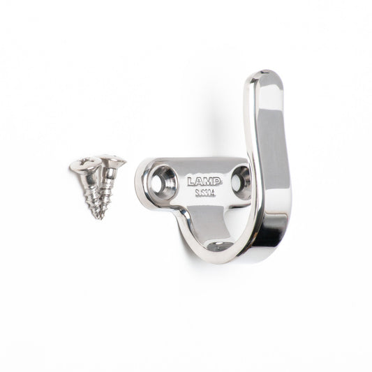 Hochwertiger Universalhaken aus Edelstahl SUS304, 40 mm (1,6″), 4H-40M. Handtuchhaken aus V2A für Badezimmer, Schwimmbad, Schiffbau, Wohnmobil, Außenbereich, feuchte Umgebung und viel mehr, von Sugatsune / LAMP® (Japan)