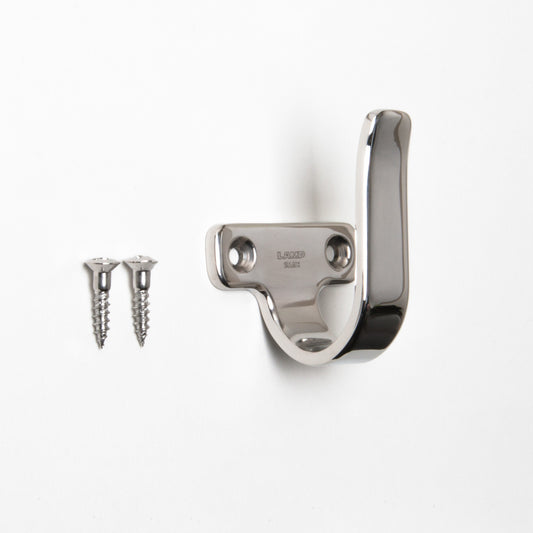 Hochwertiger Universalhaken aus Edelstahl SUS304, Oberfläche: glänzend poliert, 60 mm (2,4″), 5H-60M. Handtuchhaken aus V2A für Badezimmer, Schwimmbad, Schiffbau, Wohnmobil, Außenbereich, feuchte Umgebung und viel mehr, von Sugatsune / LAMP® (Japan)