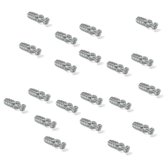 20 pieces of robust connecting bolts for bore ⌀3.5 mm, made of steel, 10 mm (25/64″), 8057205 for furniture connection