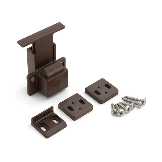 Versteckter Druckknopfriegel-Griff AK-60BR und AK-C60BR von Sugatsune, braun. Produktbild
