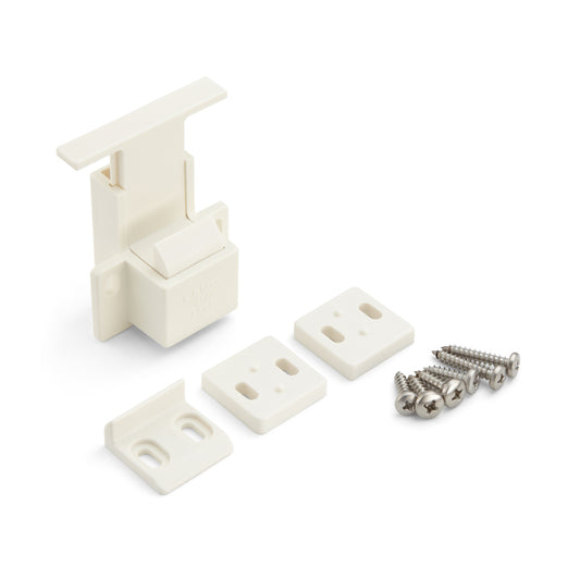 Versteckter Druckknopfriegel-Griff AK-60WT und AK-C60WT von Sugatsune, weiß. Produktbild
