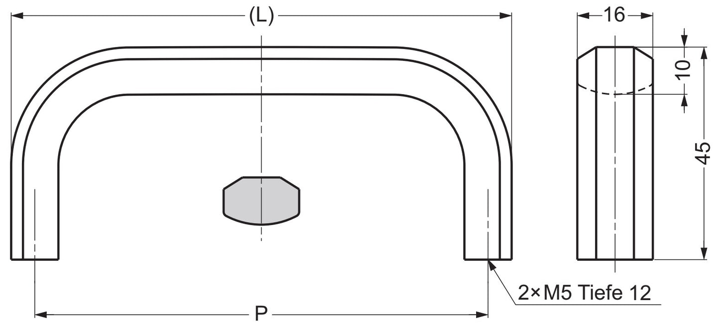 ZweiL® Edelstahl-Möbelgriff, 202 mm, ZL-2002-192. Möbelgriff aus feinstem Edelstahl V4A (SUS316) für exklusive Raumgestaltung und hochwertige Einrichtungen von Sugatsune / LAMP® (Japan)