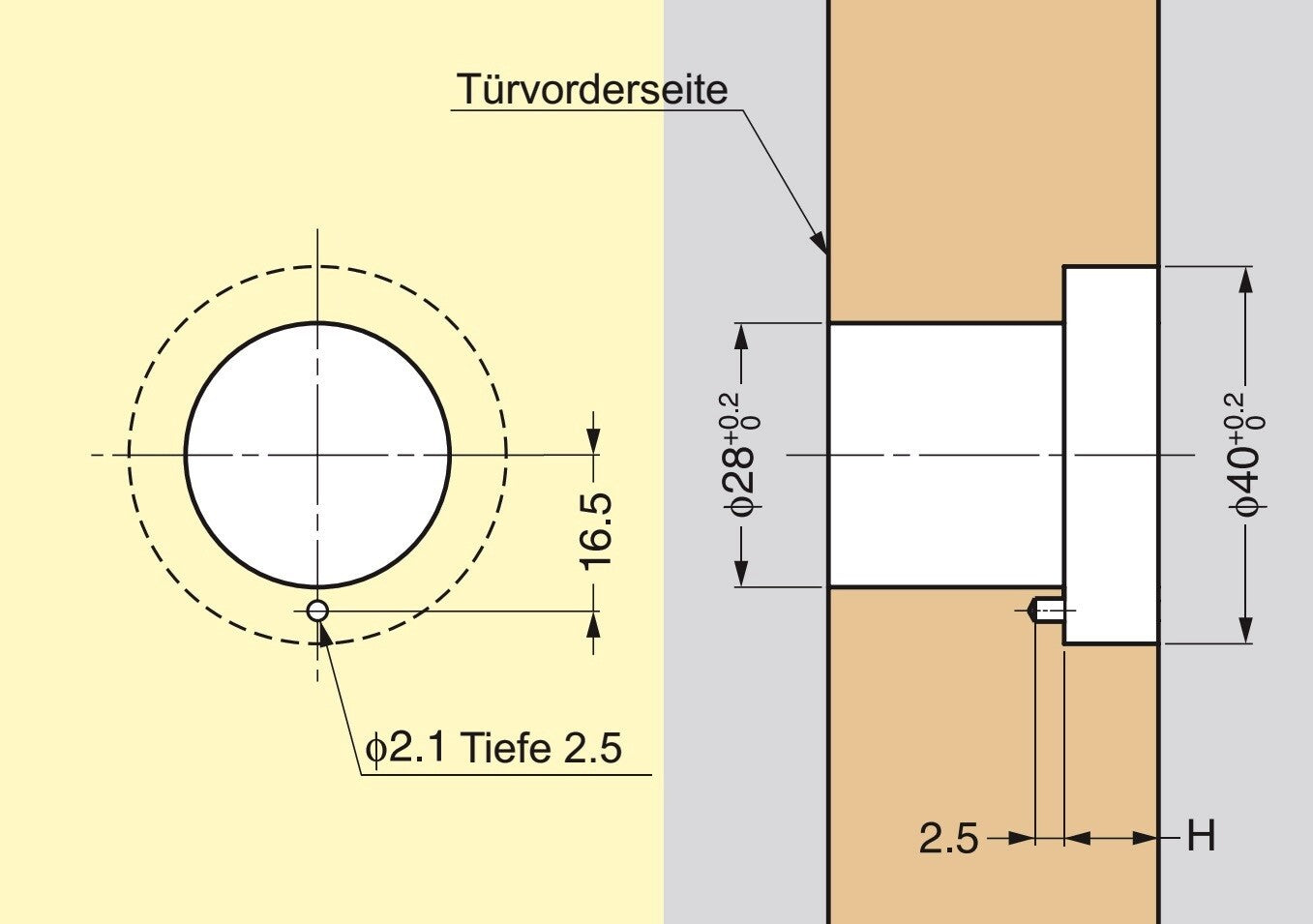 ZweiL® Edelstahl-Möbelknopf, versenkbar, 32 mm (1,3″) ZL-1908. Hochwertiger massiver und eleganter Druckknopf aus feinstem Edelstahl V4A (SUS316) für exklusive Raumgestaltung und hochwertige Einrichtungen von Sugatsune / LAMP® (Japan)